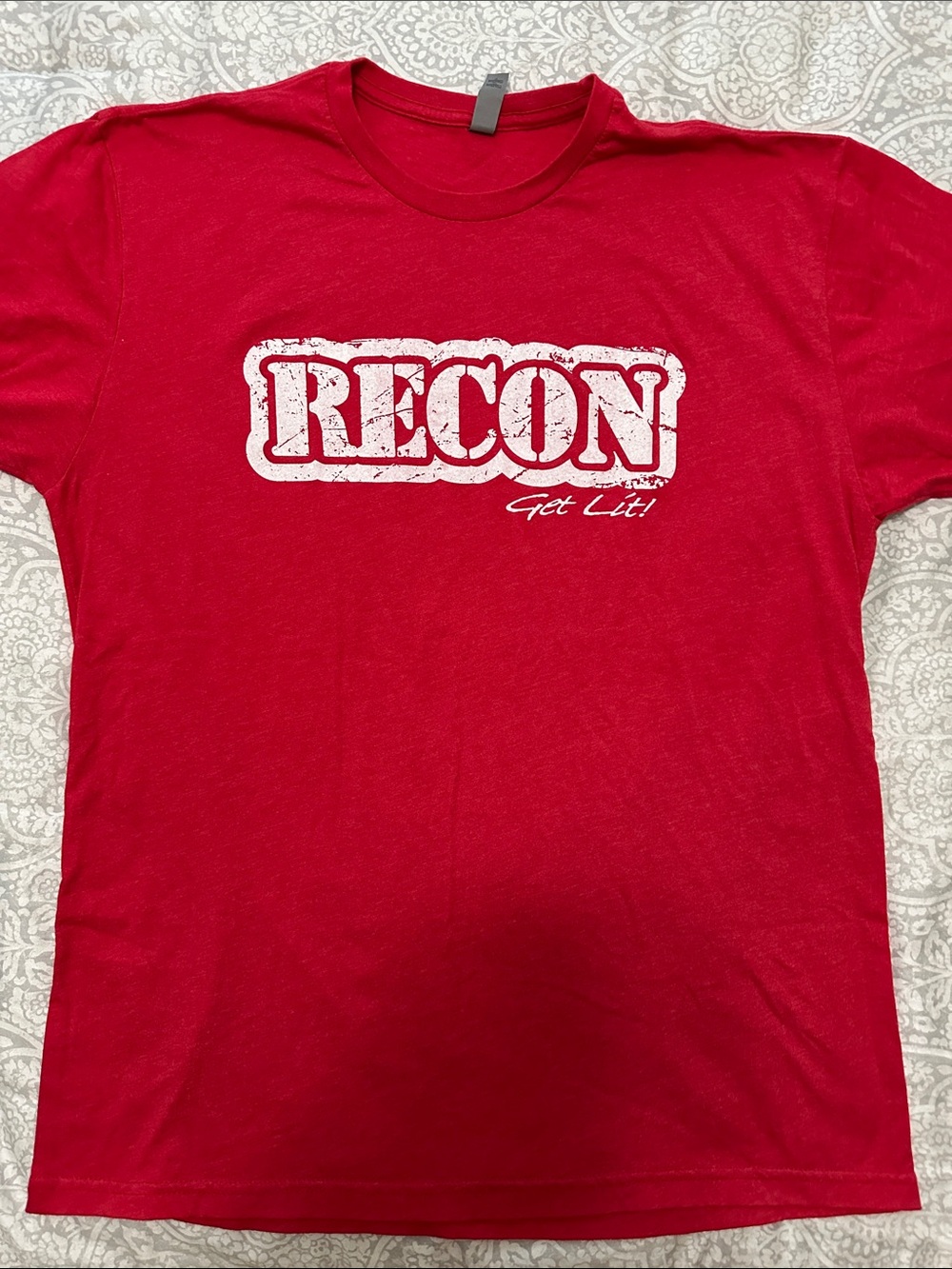 Recon Lighting Red Crewneck Tee